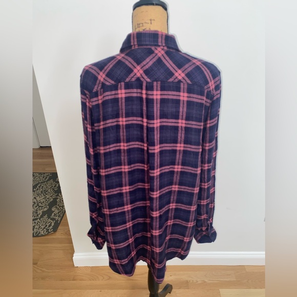 Rails Women’s Navy Mauve Hunter Button-Down Shirt Sz L - Picture 7 of 11